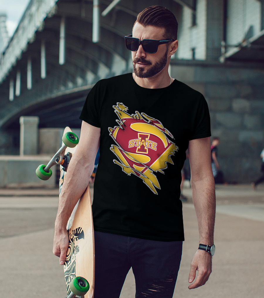 Iowa State Cyclones Superman Logo Burst T-Shirt