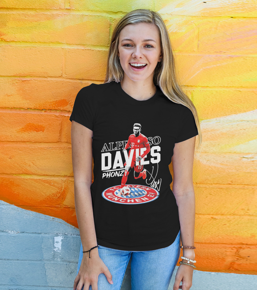 Alphonso Davies Phonzy FC Bayern Munchen Signature Soccer Jersey T-Shirt