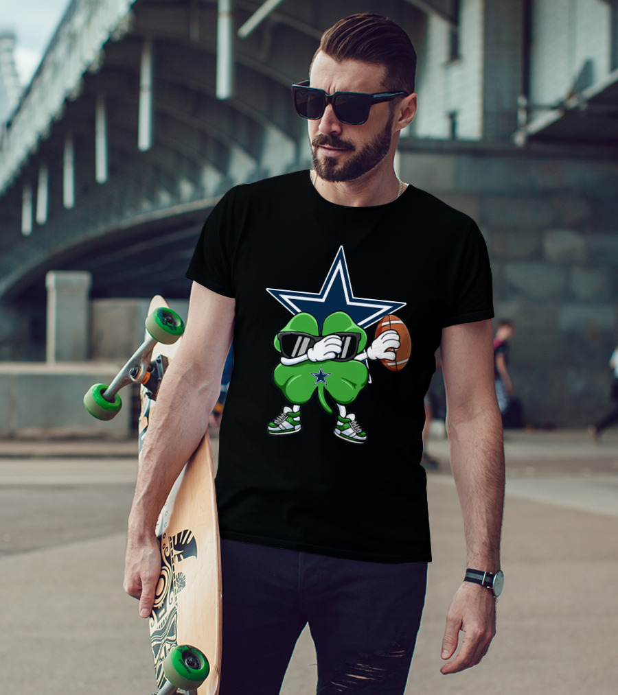 Dallas Cowboys Shamrock Football Star T-Shirt