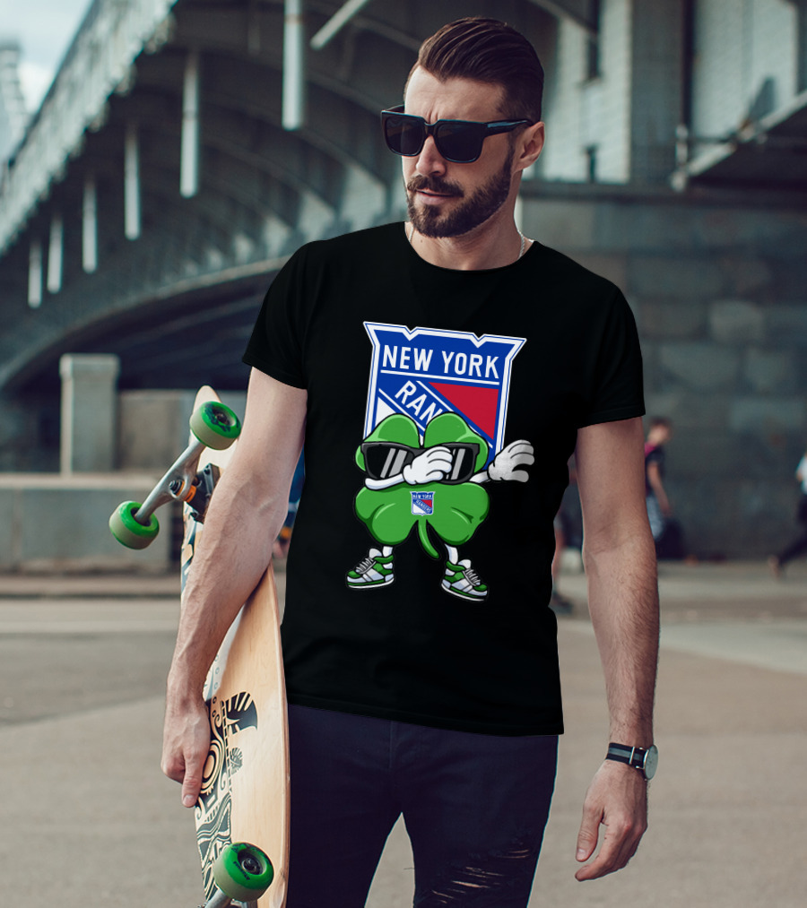 New York Rangers Clover Mascot Dabbing T-Shirt