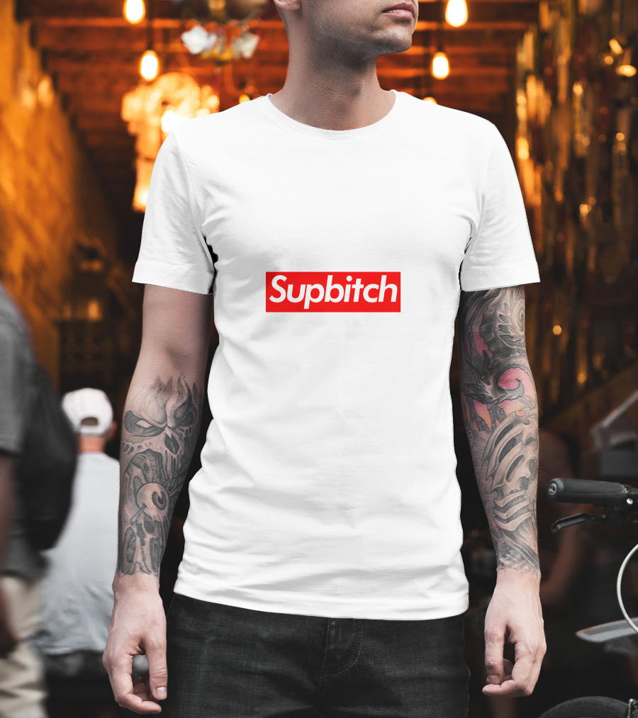 Supbitch Red Box Logo Streetwear T-Shirt