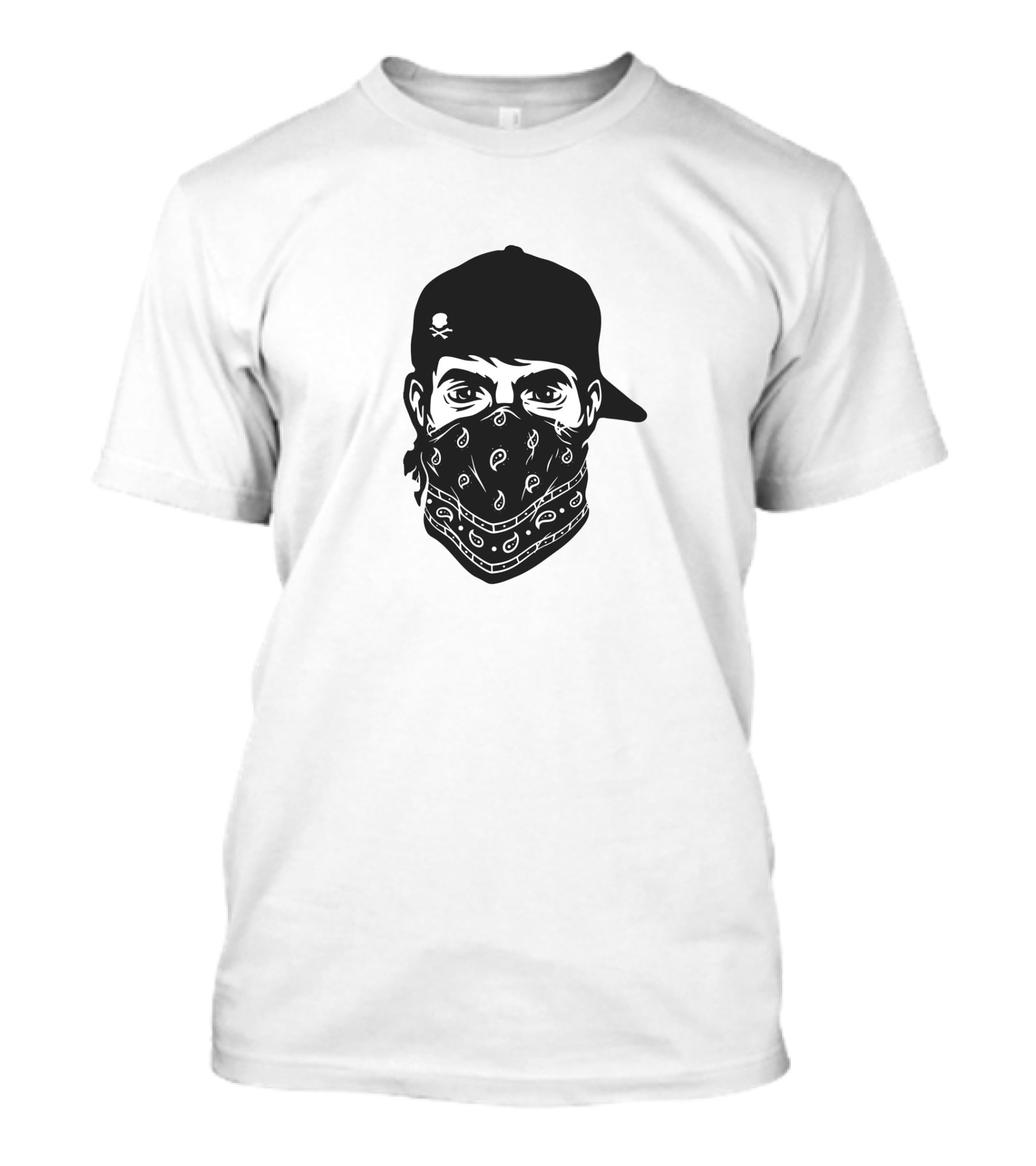 Skull Cap Bandana Face Covering T-Shirt