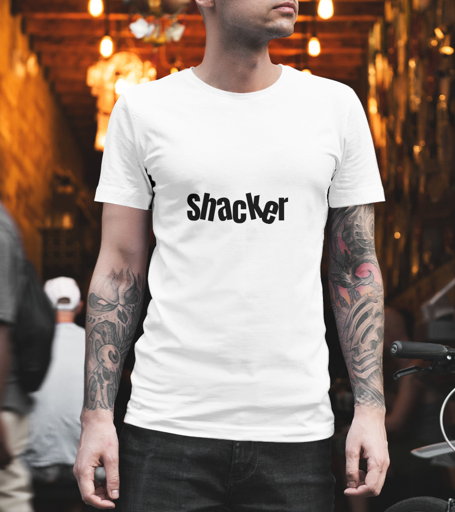 Shacker Text Visual Impact Bold Lettering T-Shirt