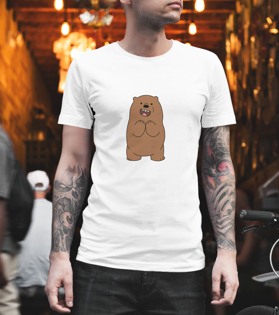 We Bare Bears Standing Bear Character T-Shirt