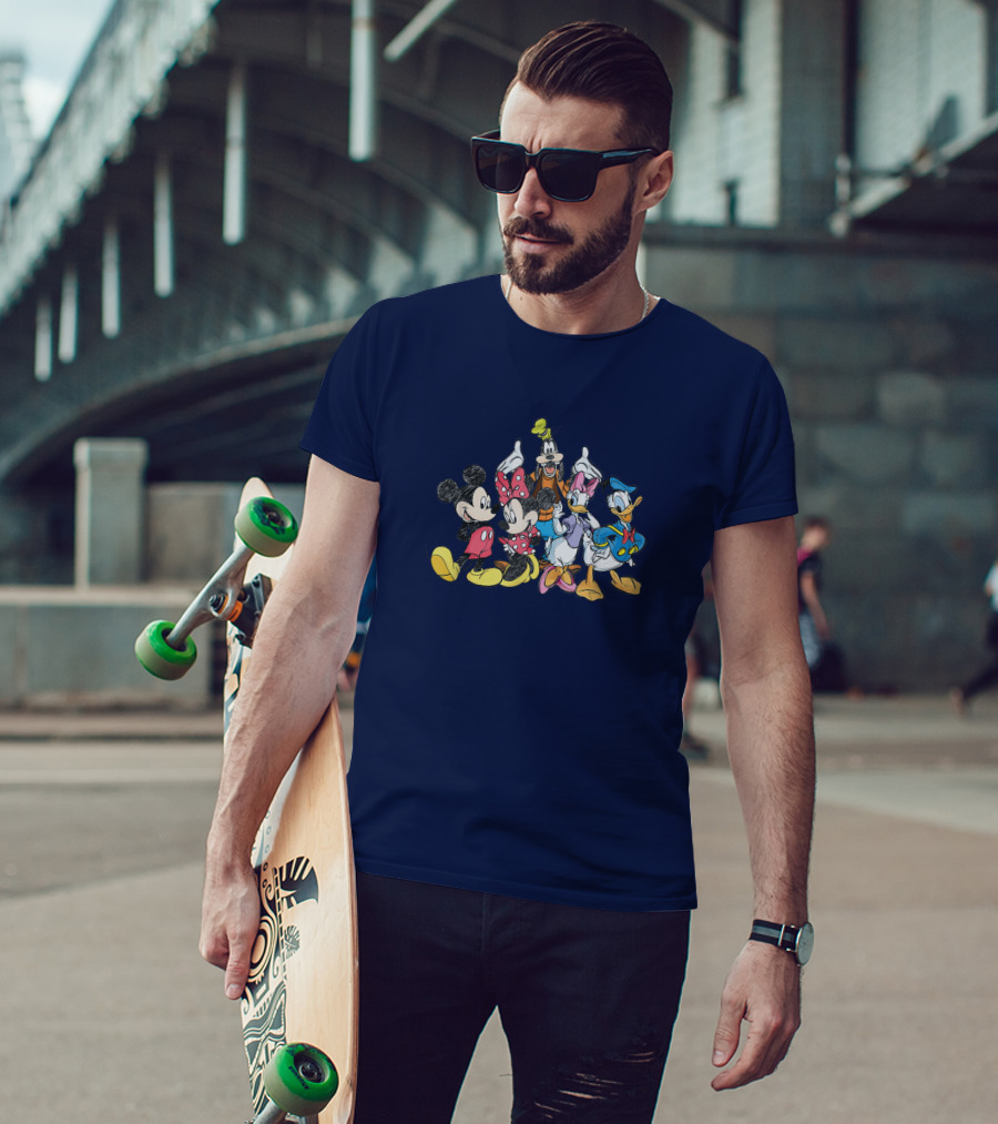 Mickey Mouse Minnie Goofy Pluto Donald Duck Disney Friends T-Shirt