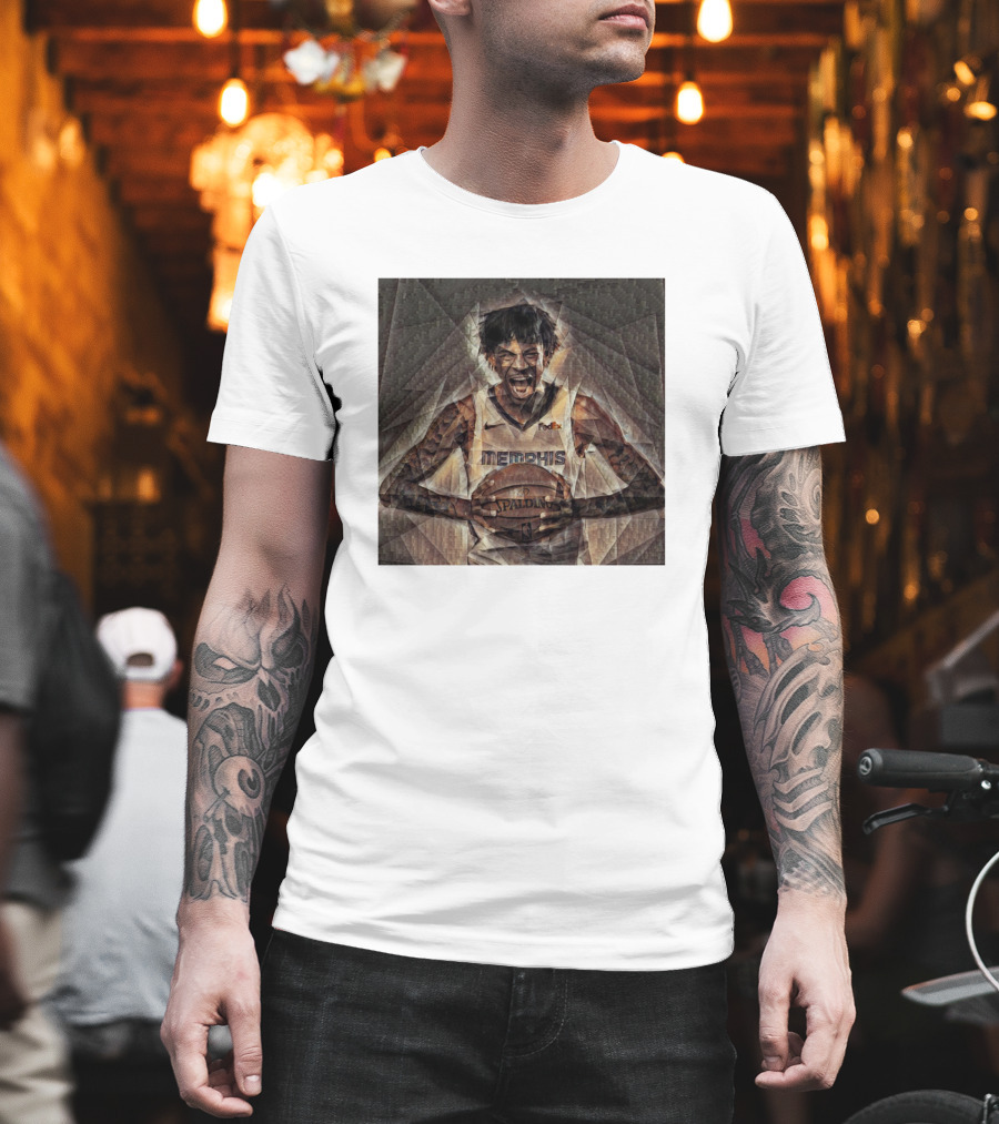 Ja Morant Memphis Basketball Oil Painting T-Shirt