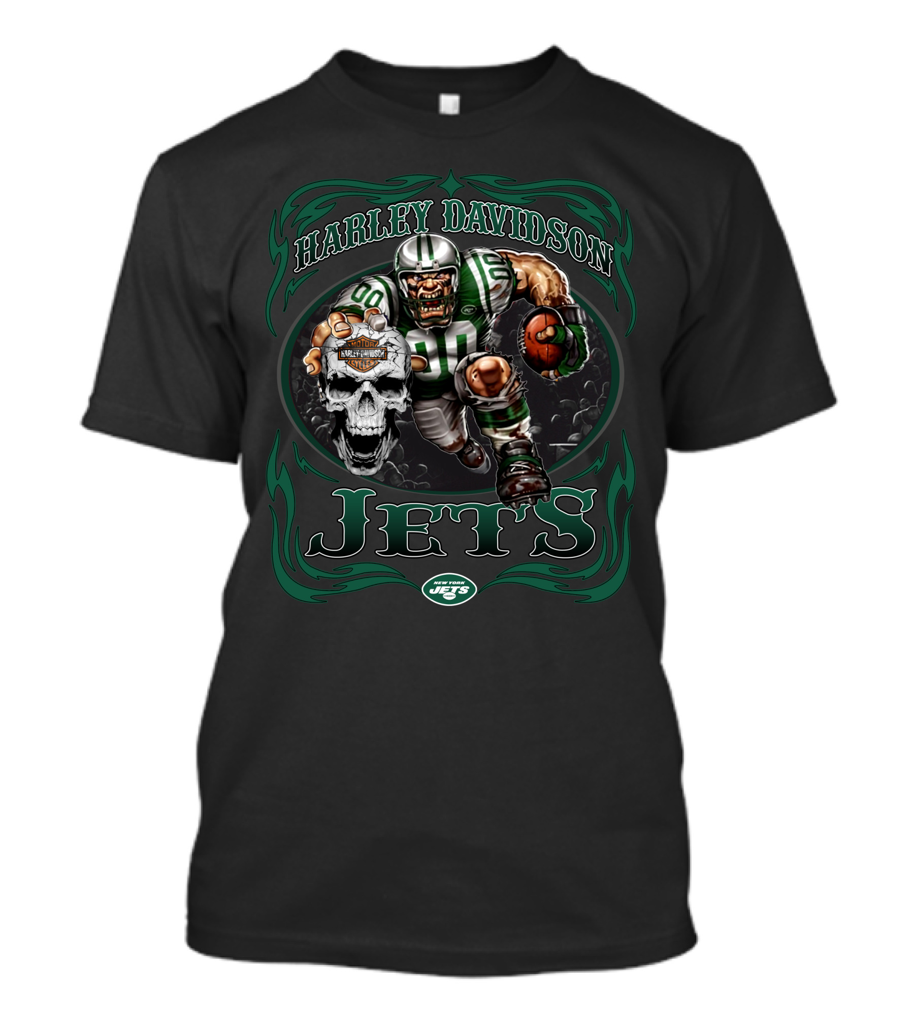Harley Davidson New York Jets Live To Ride T-Shirt