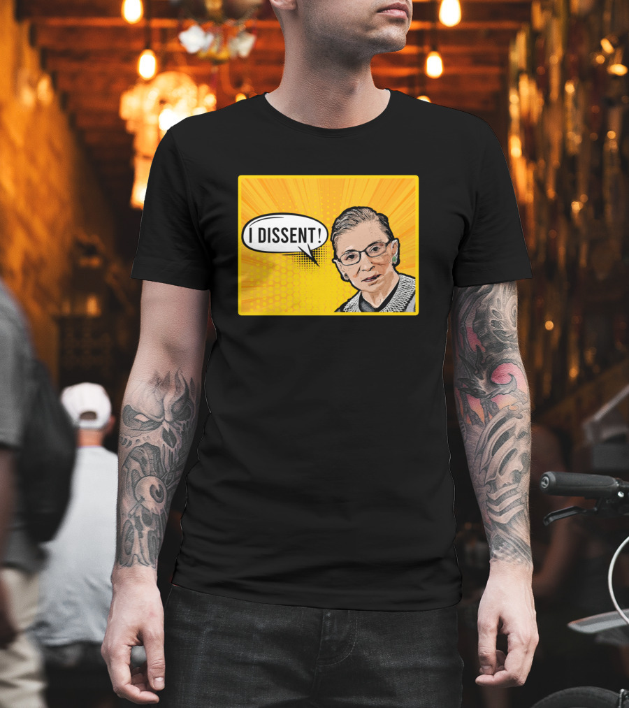 I Dissent Ruth Bader Ginsburg Yellow Pop T-Shirt