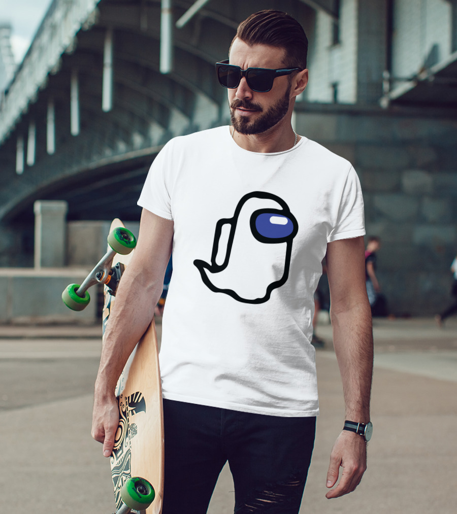 Among Us Ghost Character Minimalist T-Shirt