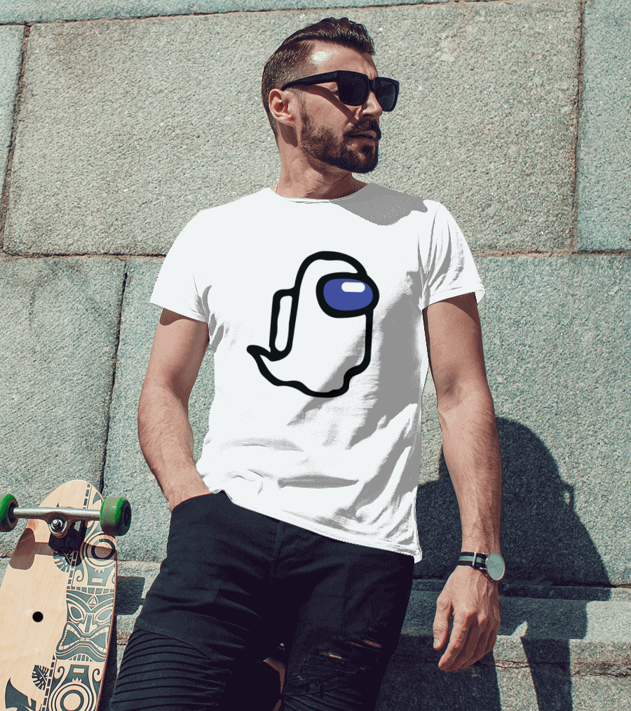Among Us Ghost Character Minimalist T-Shirt