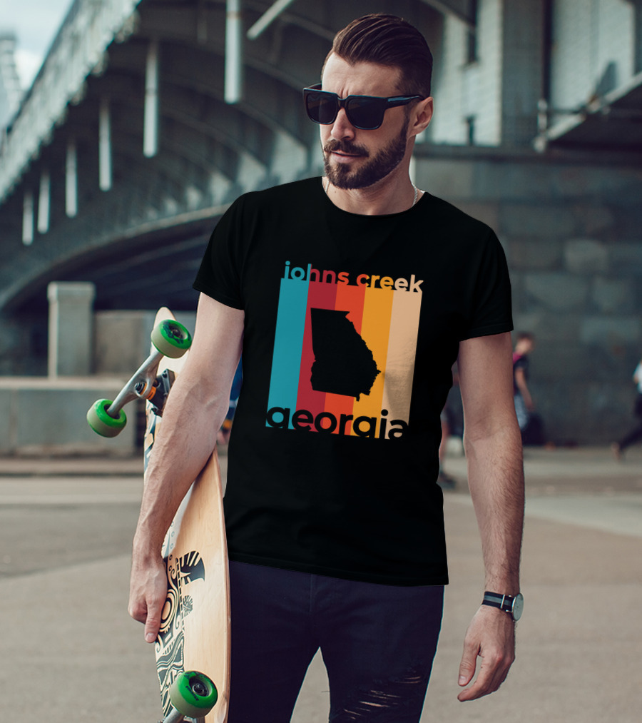 Johns Creek Georgia Retro State T-Shirt