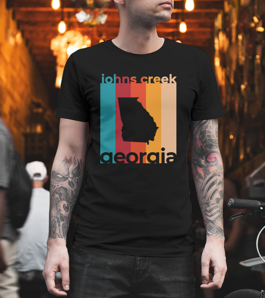 Johns Creek Georgia Retro State T-Shirt