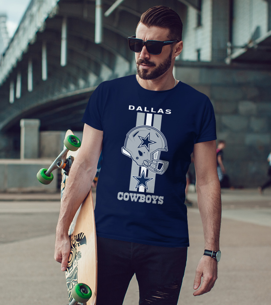 Dallas Cowboys Helmet Star Emblem T-Shirt
