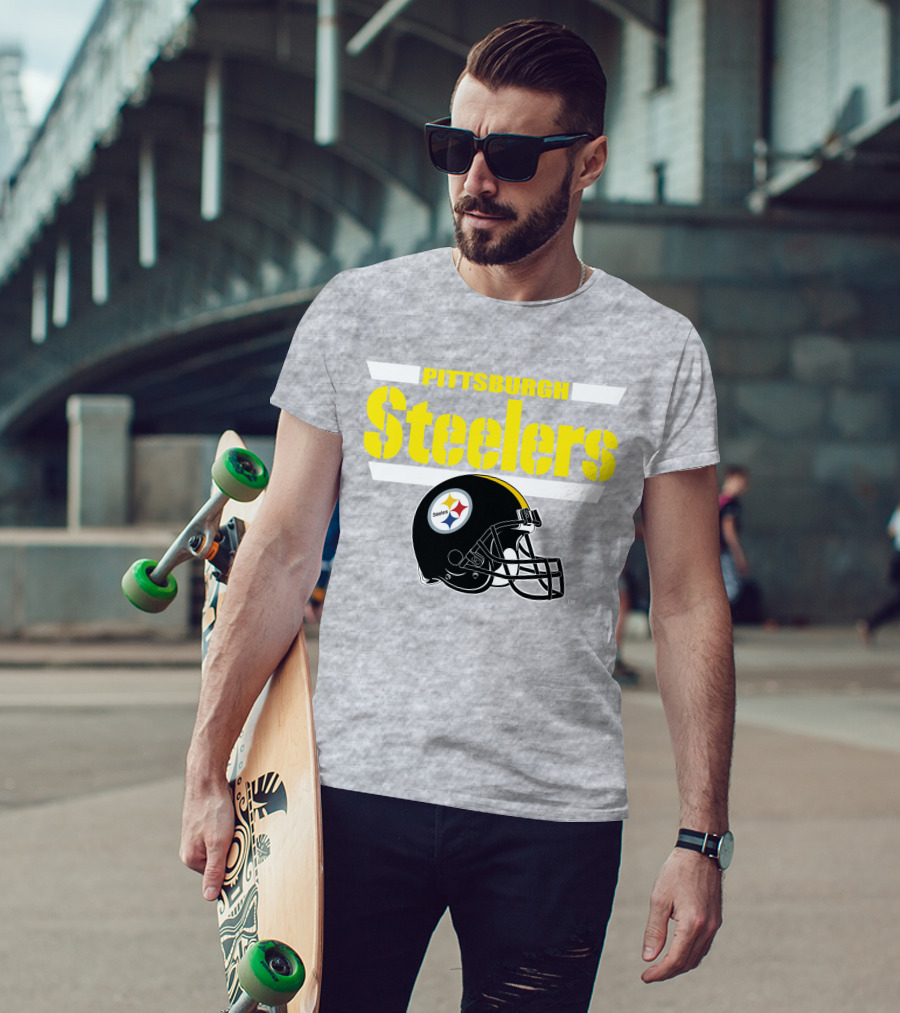 Pittsburgh Steelers Football Helmet NFL Team T-Shirt