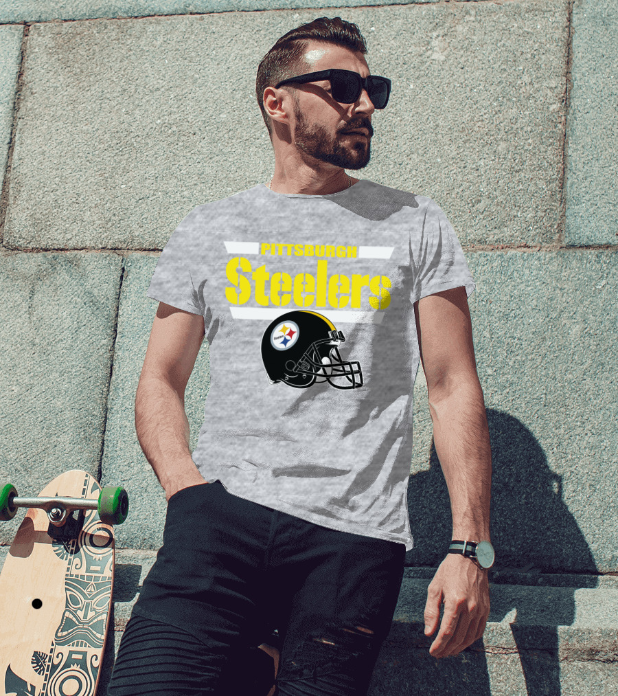 Pittsburgh Steelers Football Helmet NFL Team T-Shirt