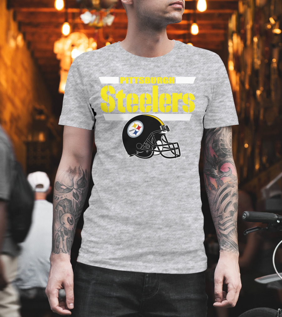 Pittsburgh Steelers Football Helmet NFL Team T-Shirt
