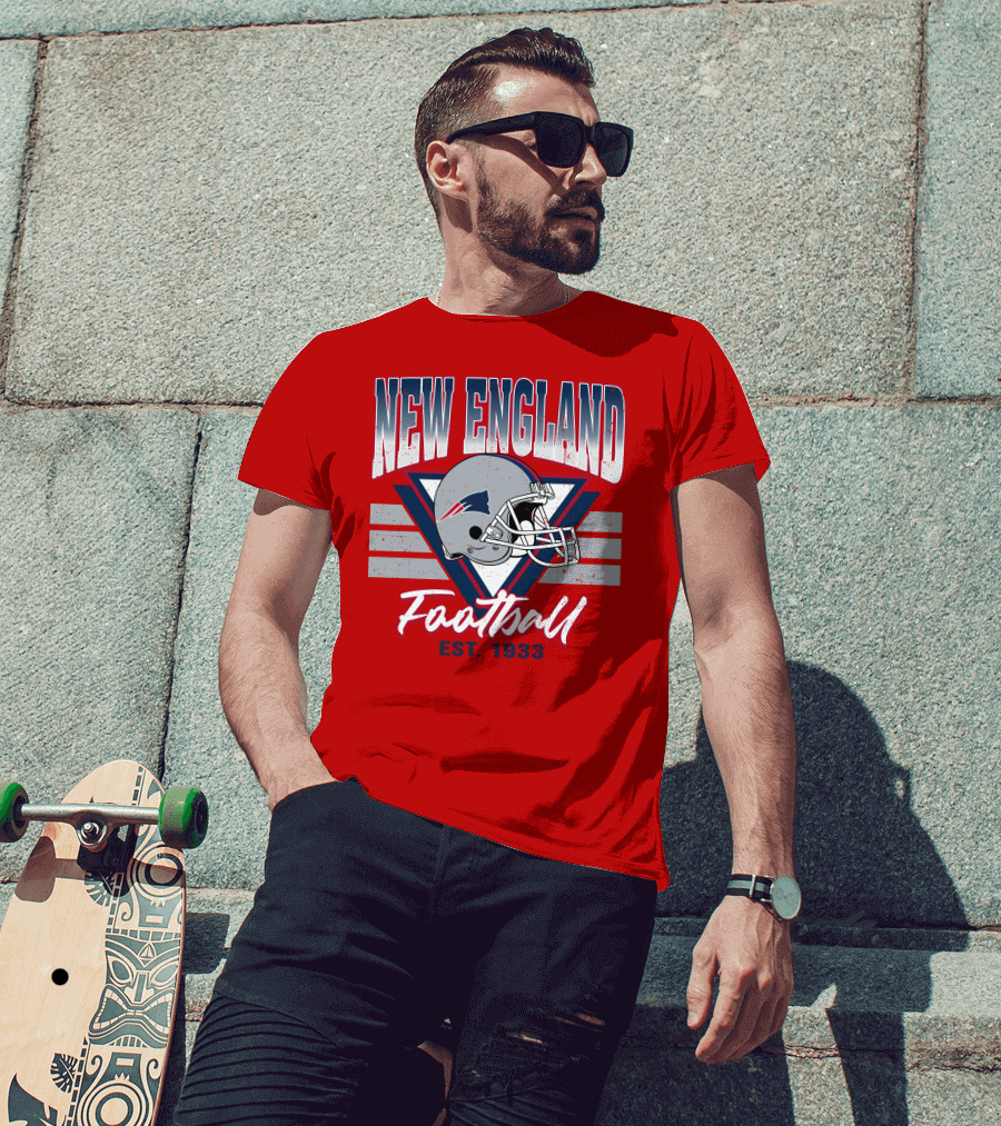 New England Patriots Football Helmet Est. 1933 T-Shirt