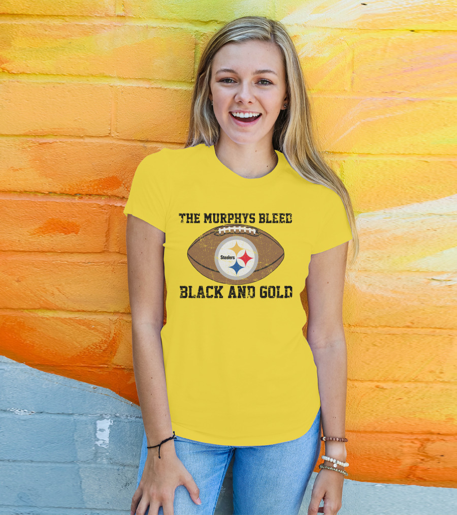 Pittsburgh Steelers The Murphys Bleed Black And Gold Football T-Shirt