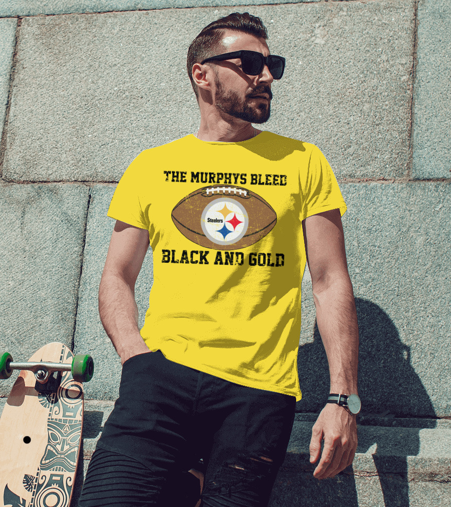 Pittsburgh Steelers The Murphys Bleed Black And Gold Football T-Shirt