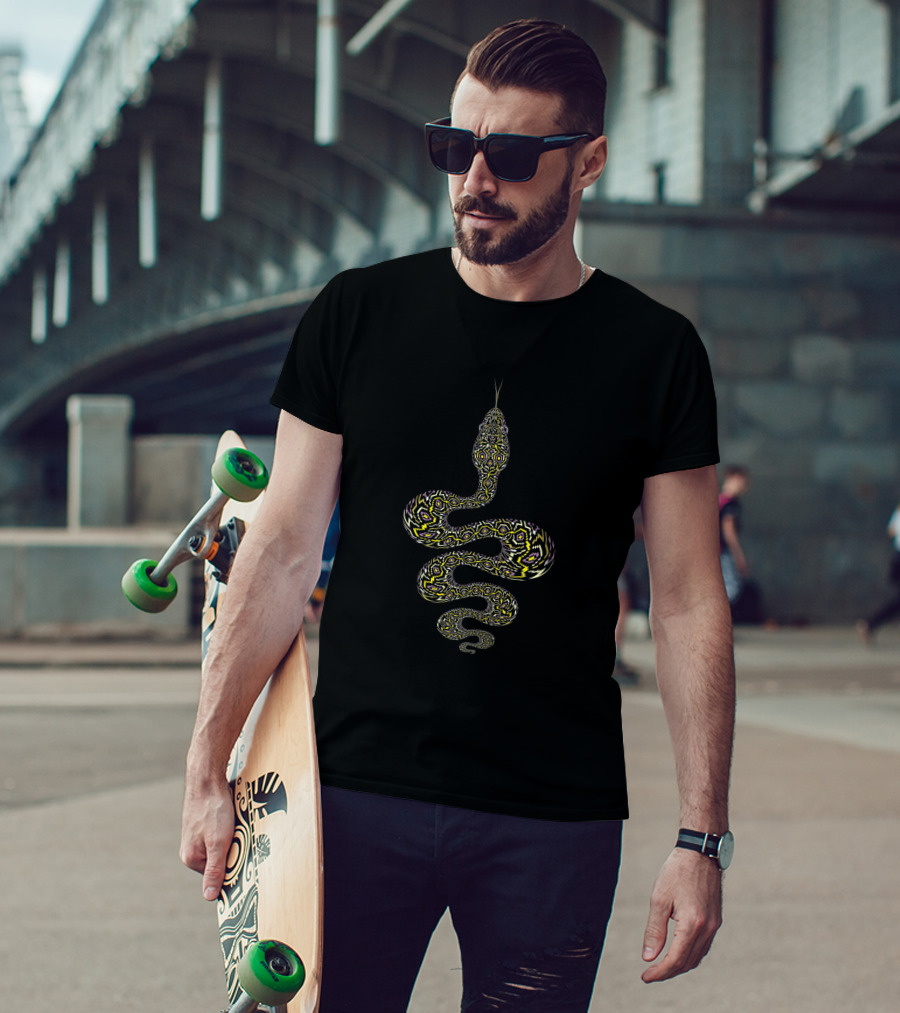 Anakonda 1281443 Hypnotic Geometric Snake Formation T-Shirt