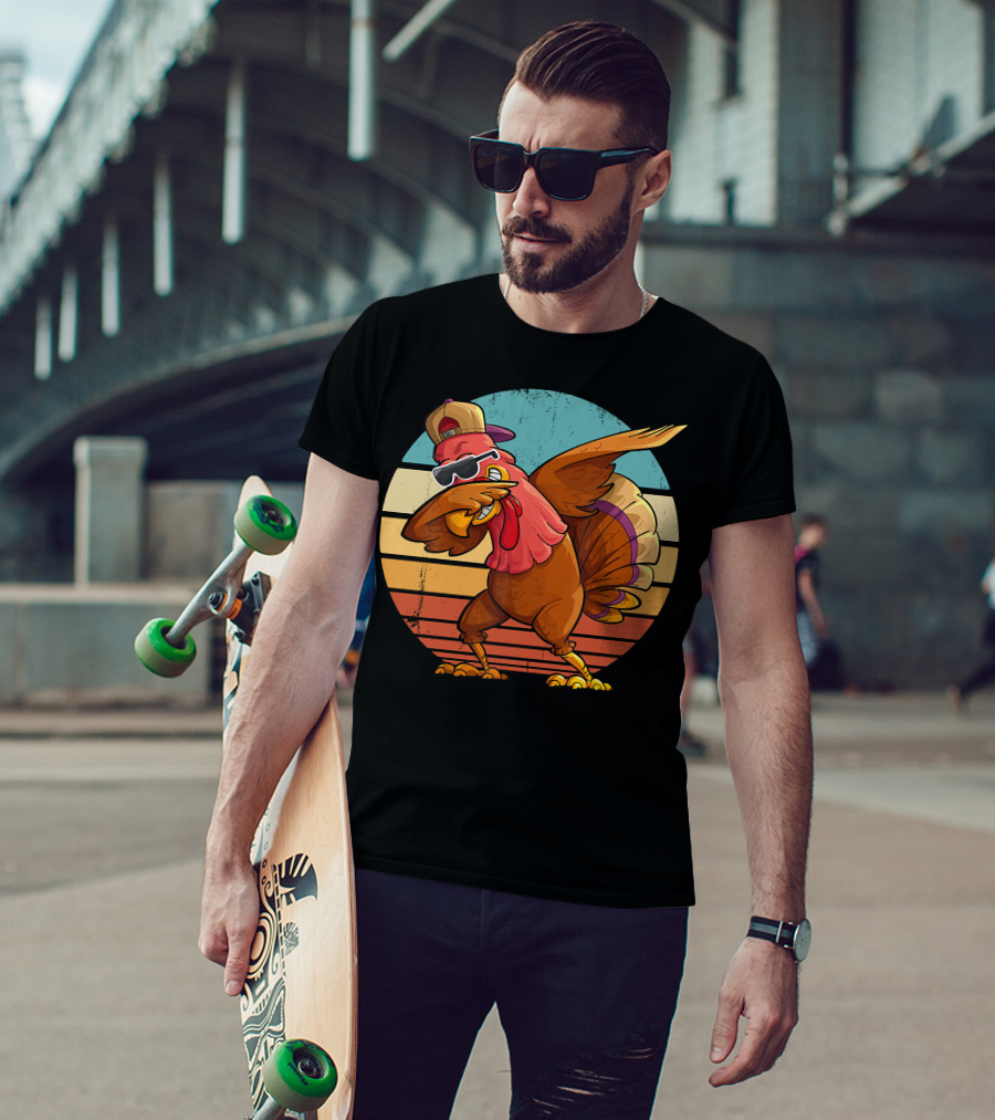 Thanksgiving Turkey Dabbing In Sunglasses And Hat T-Shirt