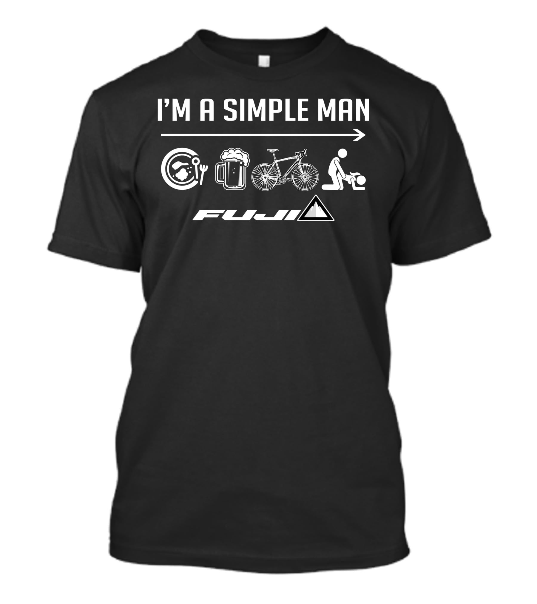 I'M A SIMPLE MAN FUJI Bike Beer Food T-Shirt