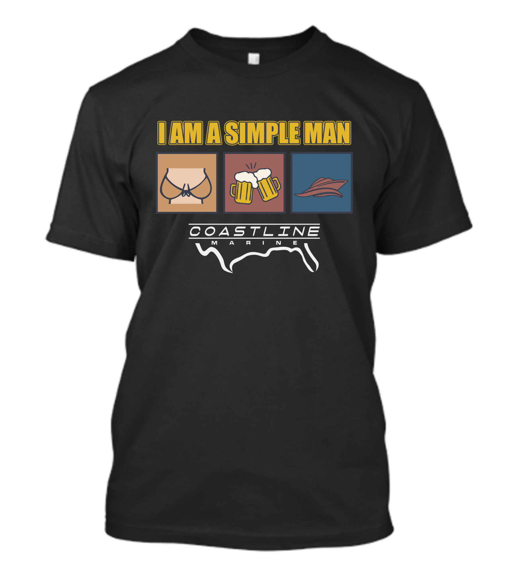 I AM A SIMPLE MAN COASTLINE MARINE T-Shirt