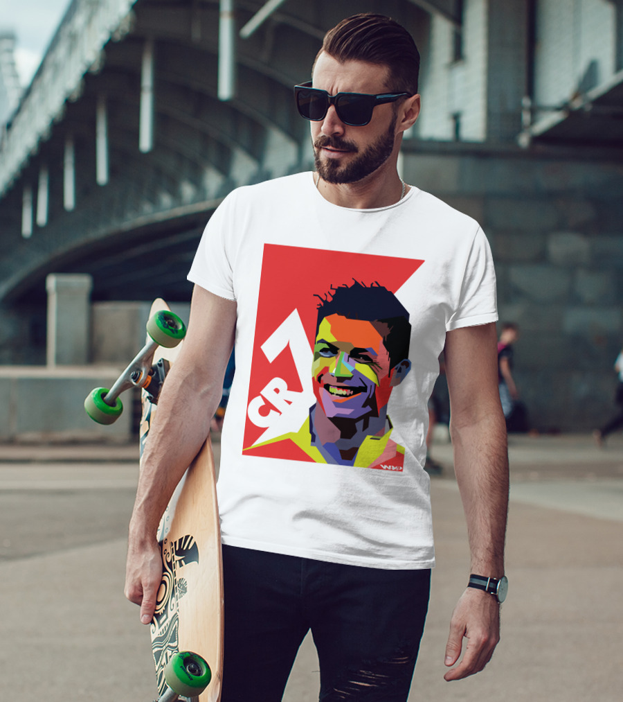 CR7 Colorful Soccer Icon T-Shirt