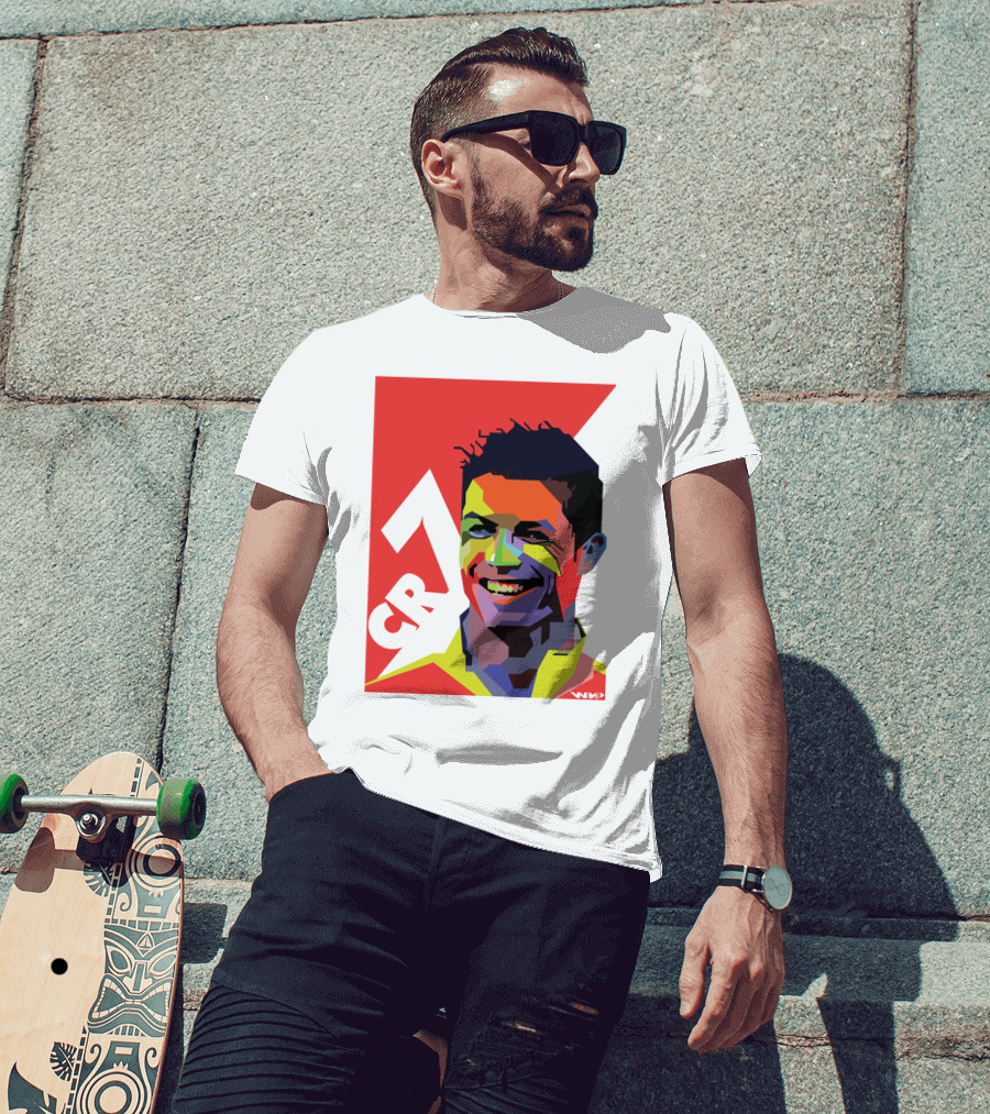 CR7 Colorful Soccer Icon T-Shirt