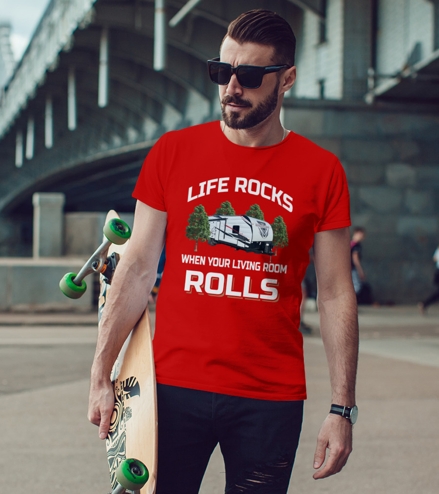 Life Rocks When Your Living Room Rolls Shockwave T-Shirt