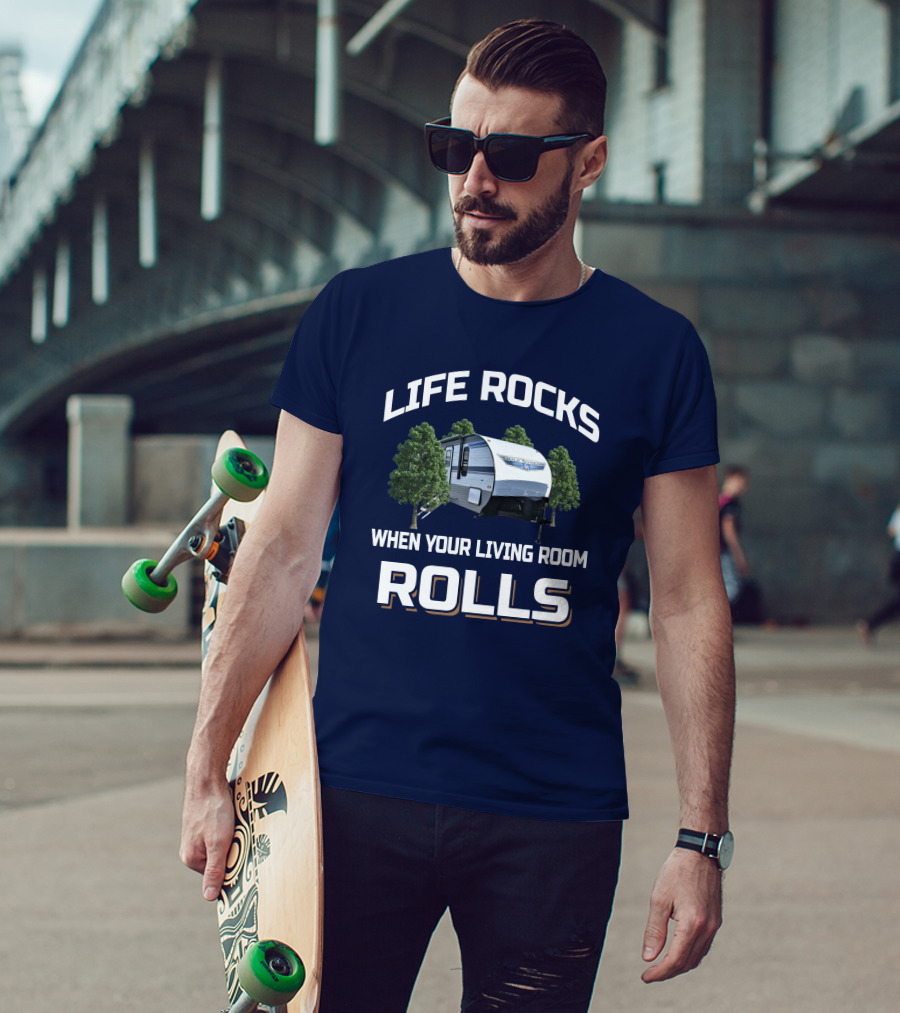 Life Rocks When Your Living Room Rolls Ameri Lite 268bh T-Shirt