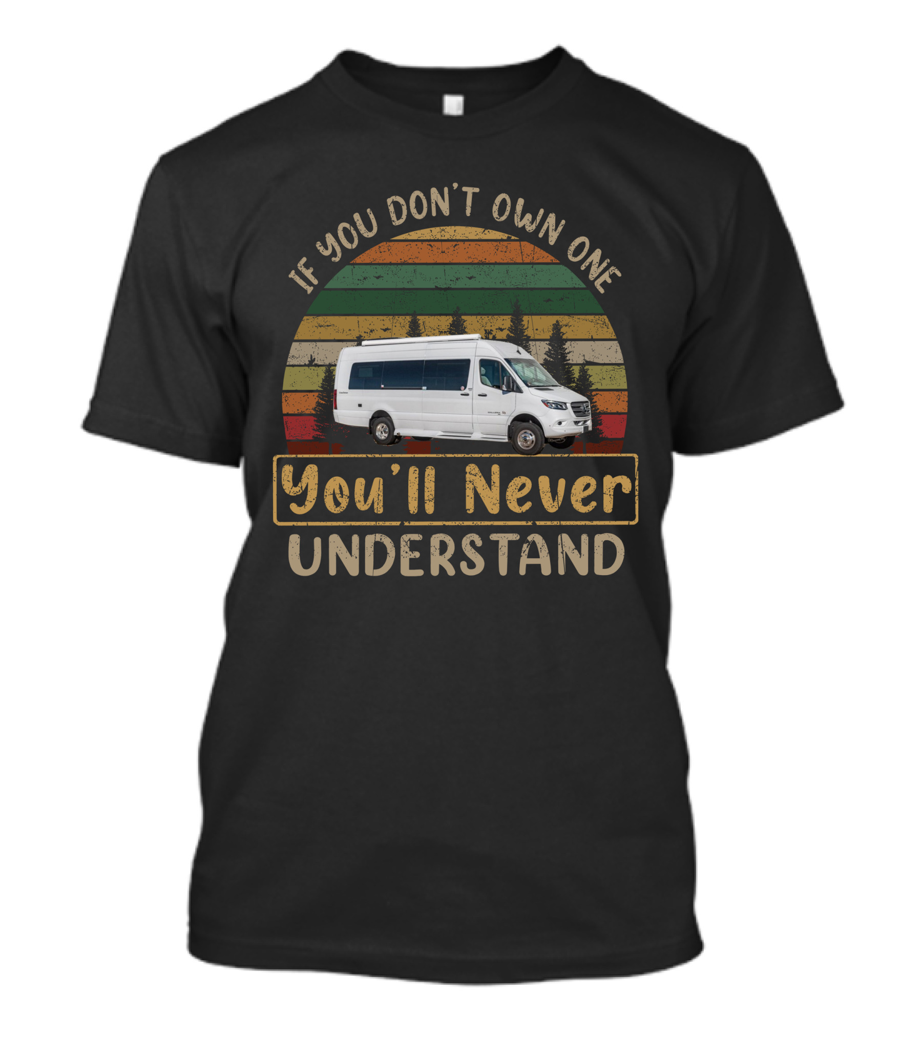 If You Don't Own One You'll Never Understand Vintage Van Camping Adventure T-Shirt