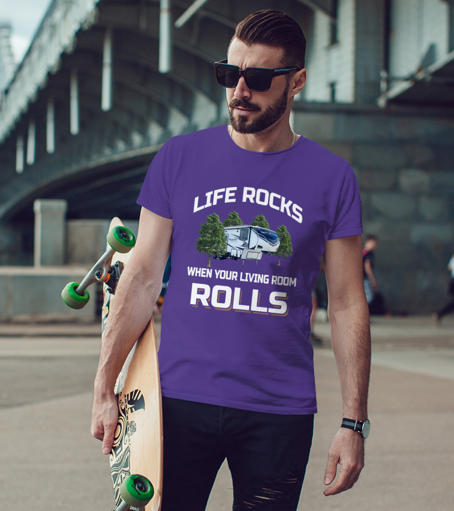 LIFE ROCKS WHEN YOUR LIVING ROOM ROLLS Reflection 295RL T-Shirt