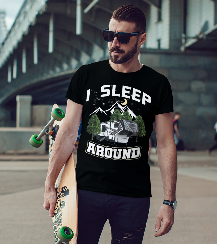 I Sleep Around Grand Design Momentum 376THS Camper Mountain Scene T-Shirt