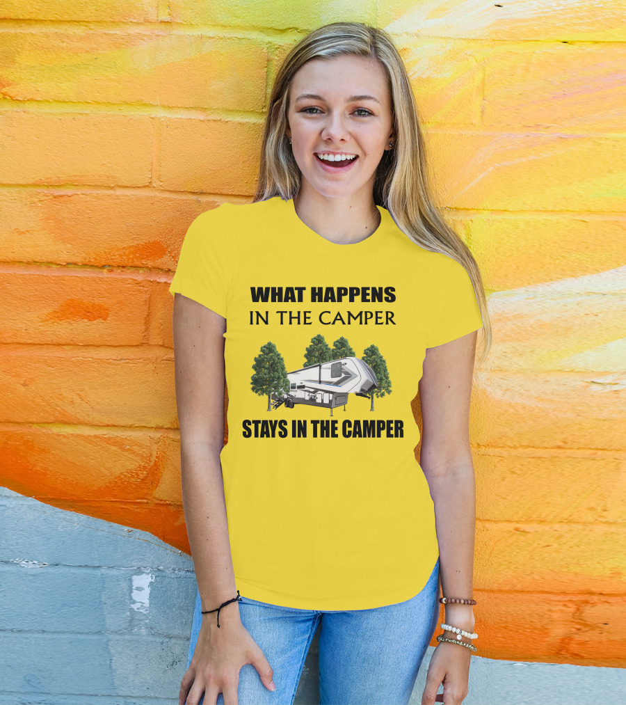 What Happens In The Camper Stays In The Camper Grand Design Momentum 353G T-Shirt