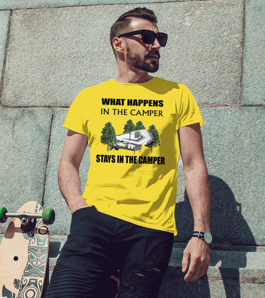 What Happens In The Camper Stays In The Camper Grand Design Momentum 353G T-Shirt