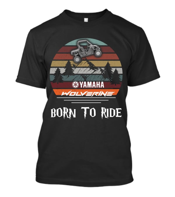 Yamaha Wolverine Born To Ride Vintage Sunset Forest T-Shirt