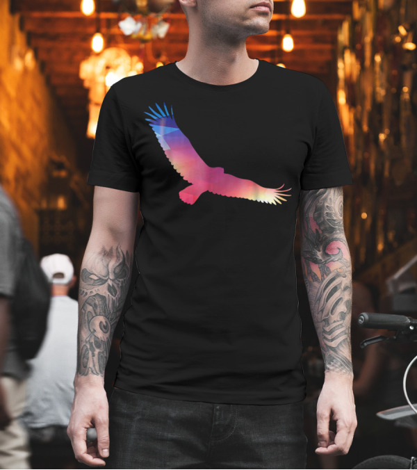 Magical Trippy Rainbow Gradient Flying Eagle T-Shirt Magical Trippy Rainbow Gradient Flying Eagle T-Shirt