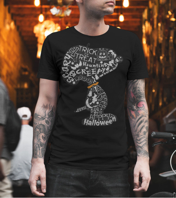 Scary Creepy Trick or Treat Happy Halloween Snoopy T-Shirt Scary Creepy Trick or Treat Happy Halloween Snoopy T-Shirt
