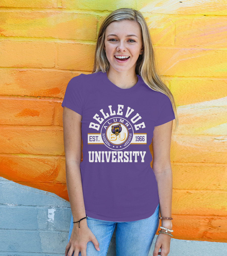 Bellevue University Alumni BU Bear Logo Est. 1966 T-Shirt