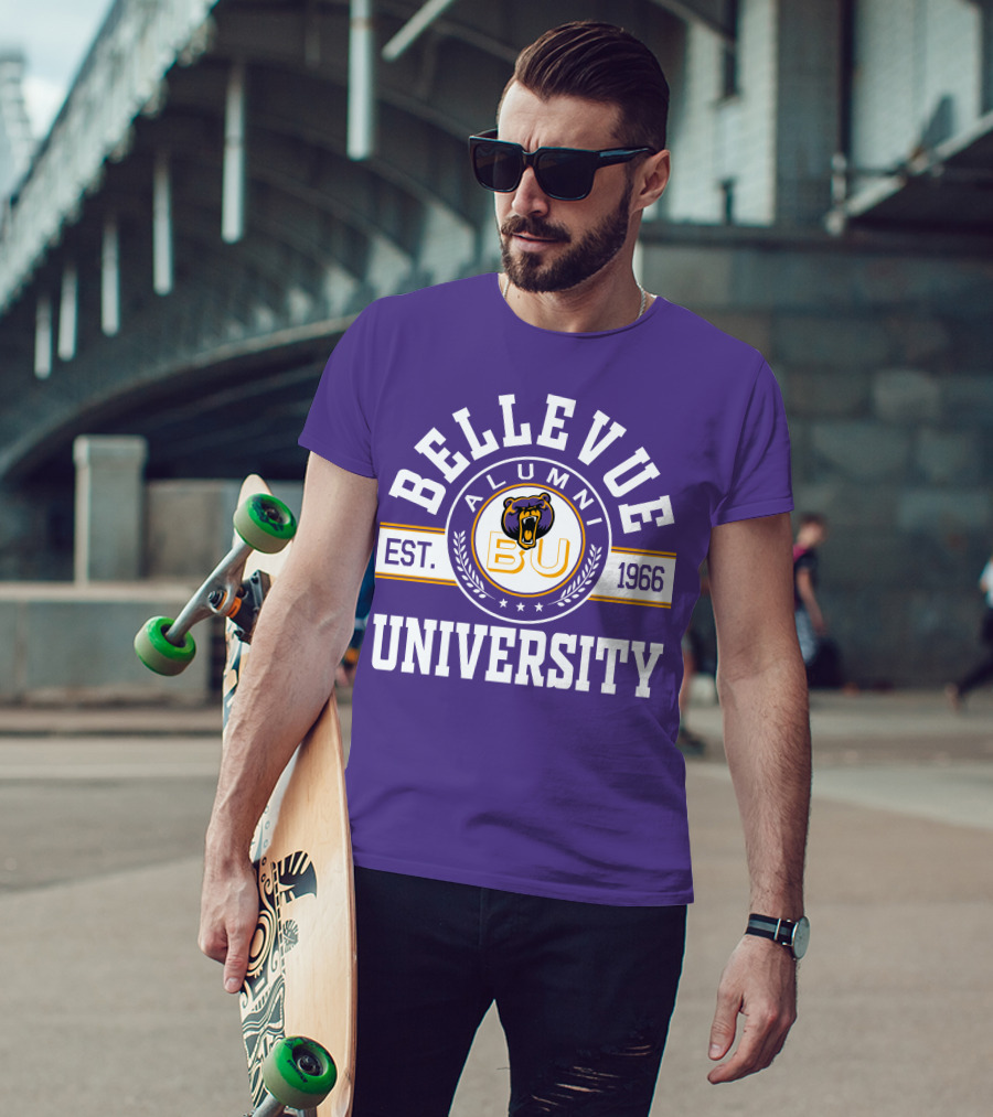 Bellevue University Alumni BU Bear Logo Est. 1966 T-Shirt