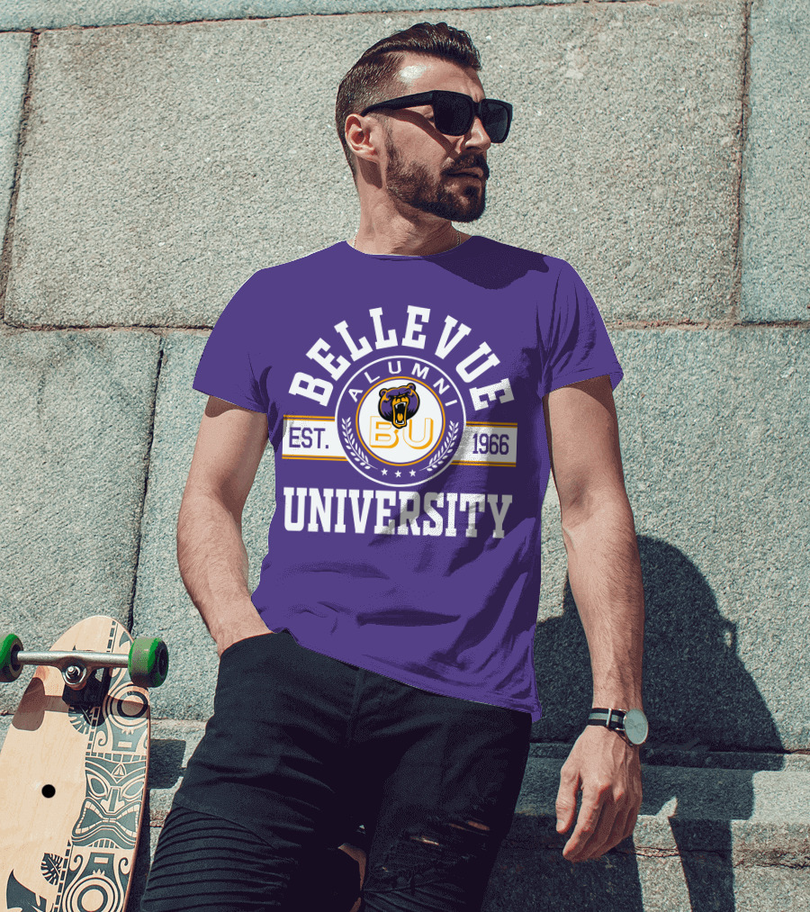 Bellevue University Alumni BU Bear Logo Est. 1966 T-Shirt