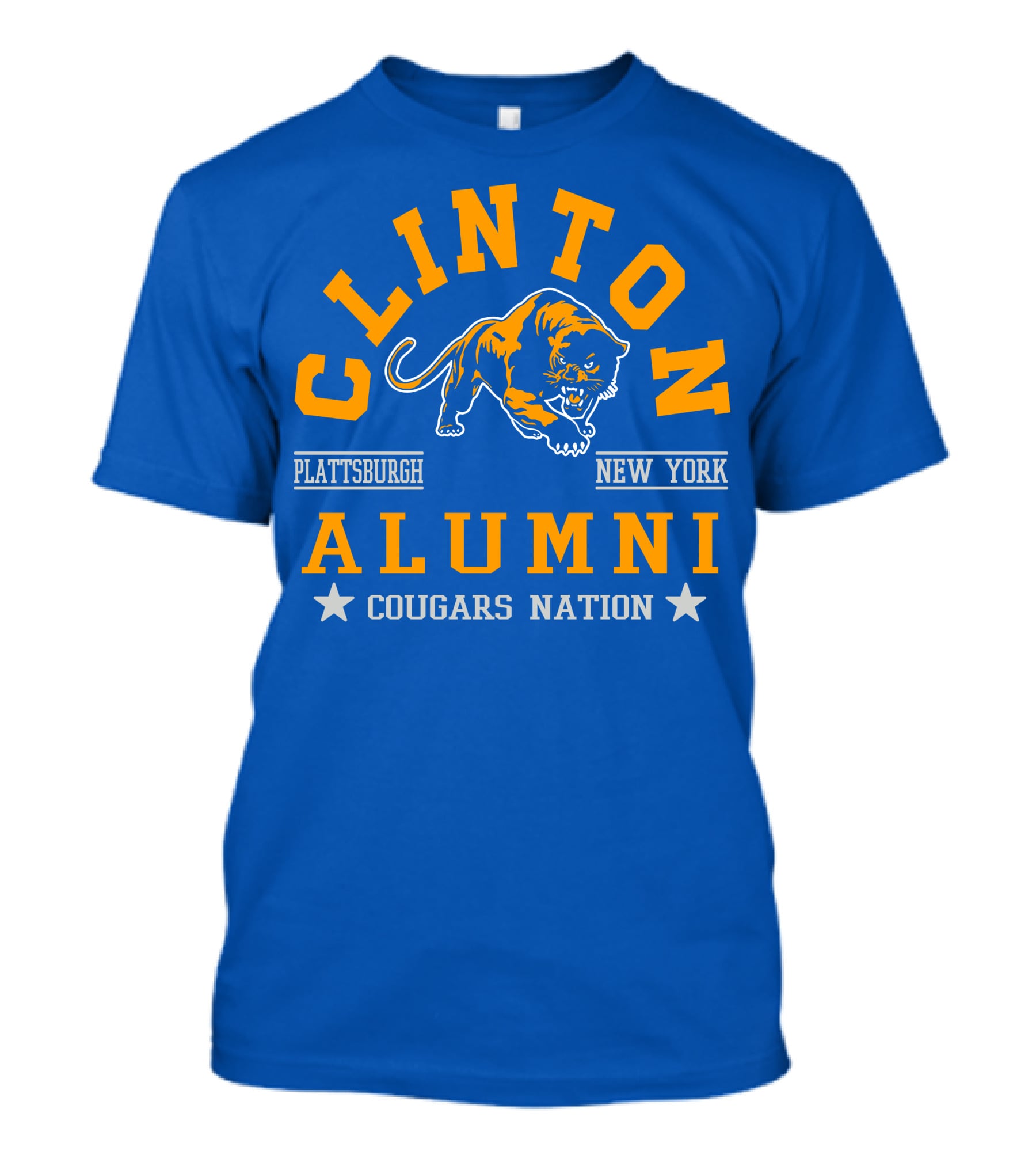 Clinton Alumni Plattsburgh New York Cougars Nation T-Shirt
