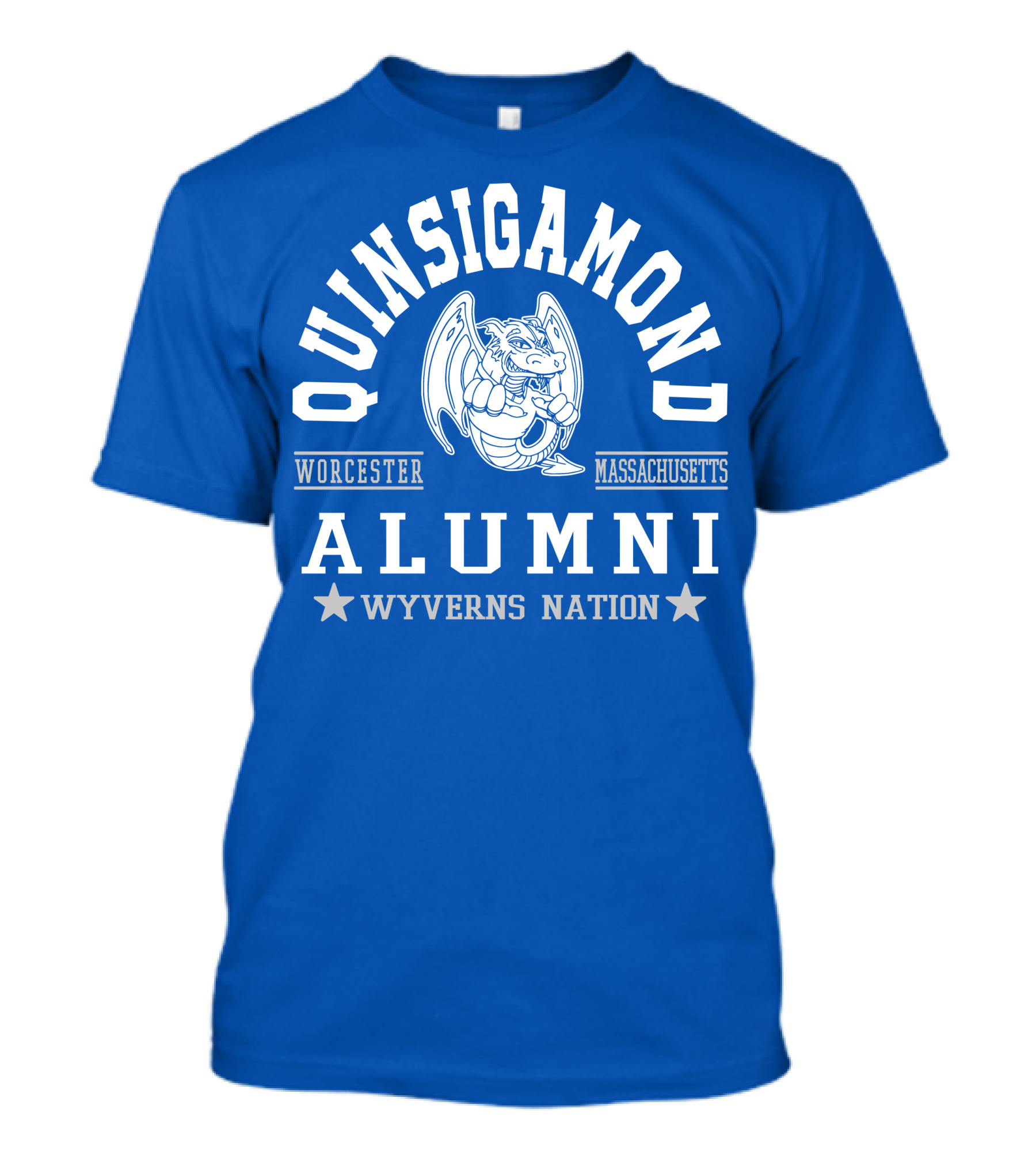 Quinsigamond Worcester Massachusetts Alumni Wyverns Nation T-Shirt