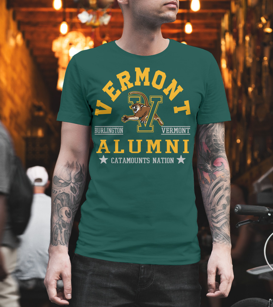 Vermont Burlington Alumni Catamounts Nation T-Shirt