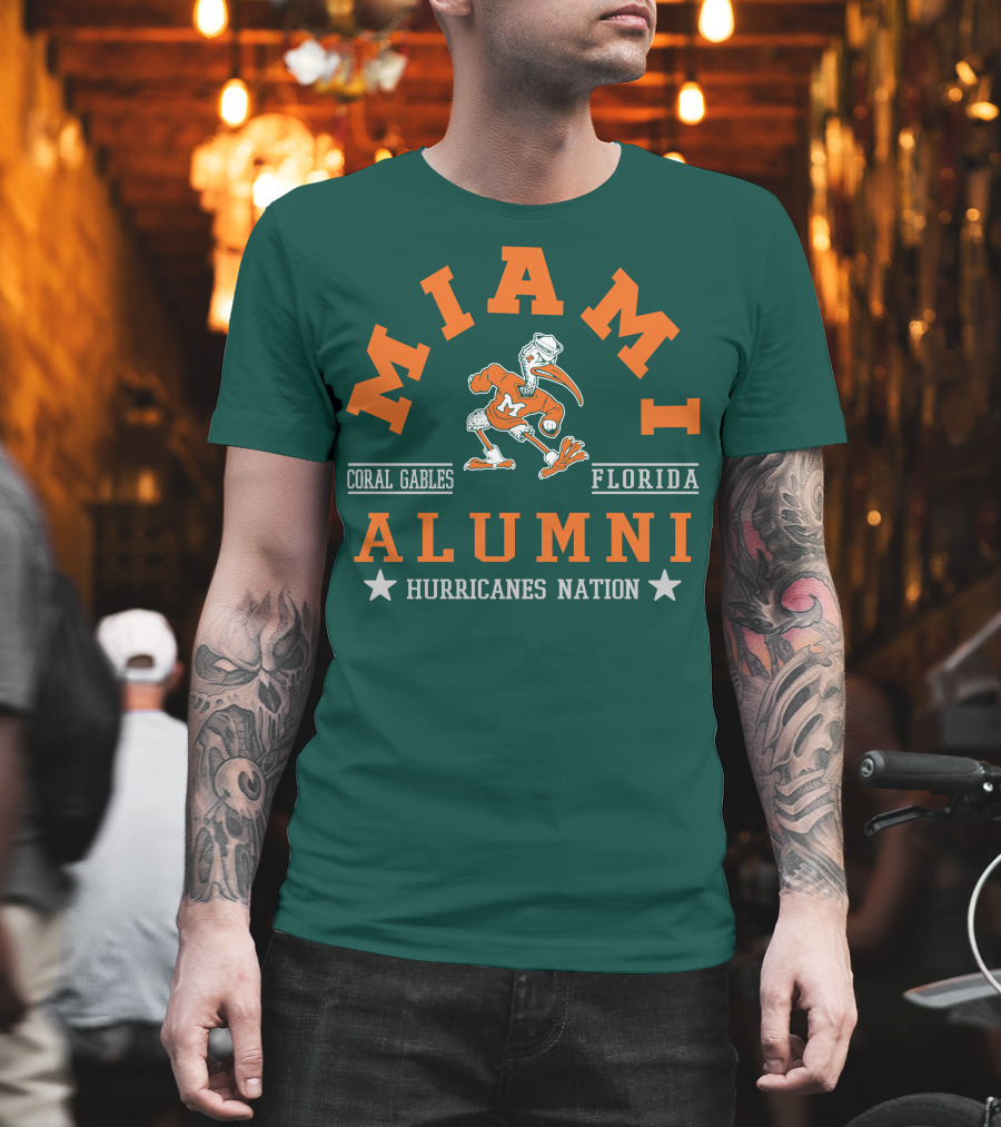 Miami Alumni Coral Gables Florida Hurricanes Nation T-Shirt