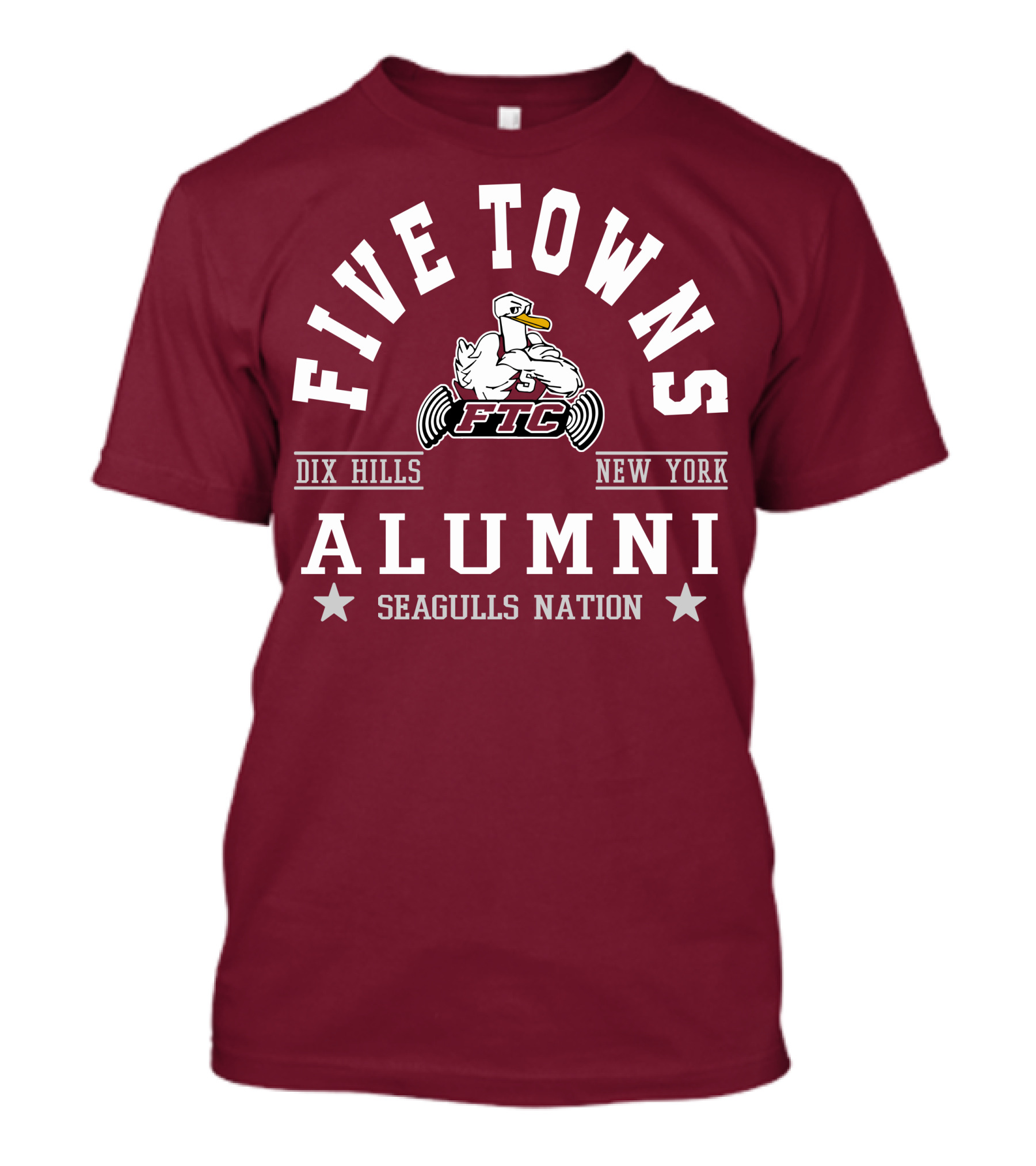 Five Towns College FTC Dix Hills New York Alumni Seagulls Nation T-Shirt