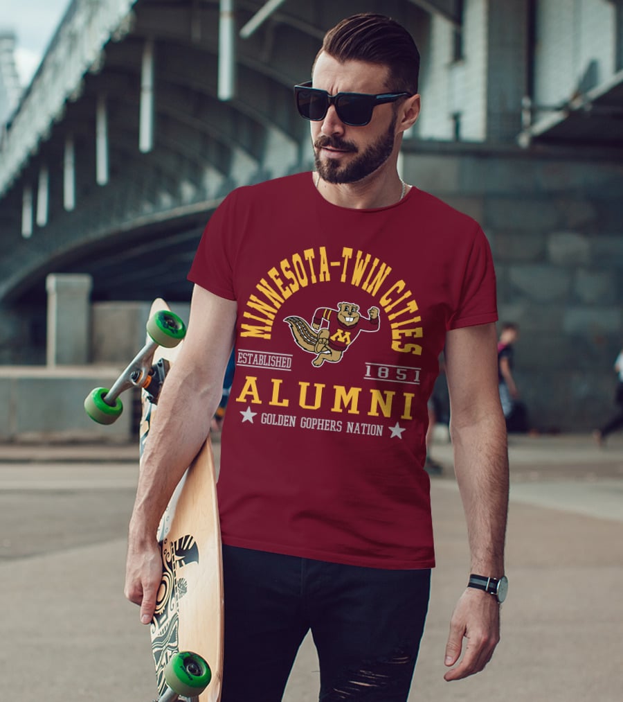 Minnesota-Twin Cities Alumni Established 1851 Golden Gophers Nation T-Shirt