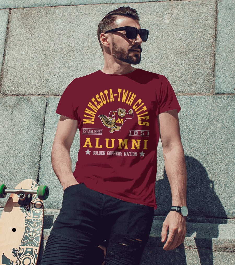 Minnesota-Twin Cities Alumni Established 1851 Golden Gophers Nation T-Shirt