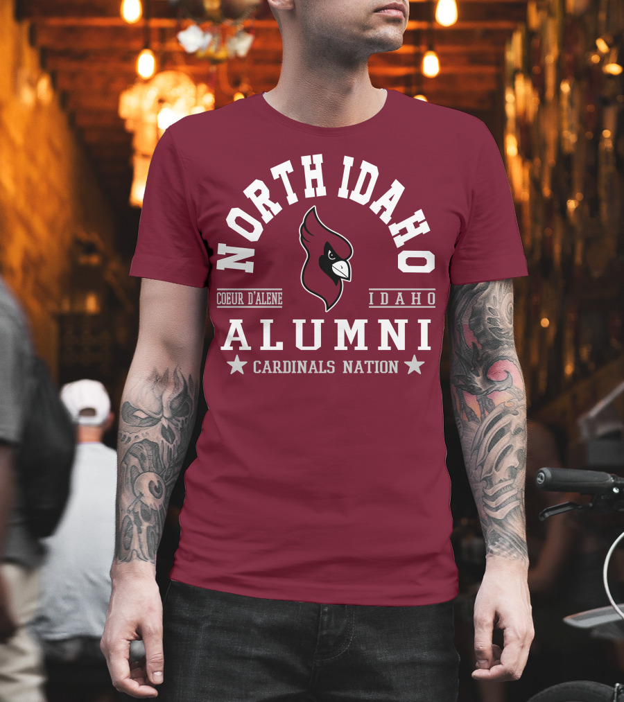North Idaho Coeur d'Alene Alumni Cardinals Nation Idaho T-Shirt
